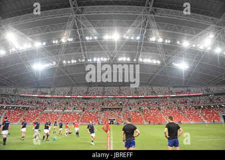 Italien Vs Schottland offiziellen internen Testspiel, 10. Juni 2017 - Rugby: Nationalstadion, Sports Hub, Singapur. Bildnachweis: Haruhiko Otsuka / AFLO/Alamy Live News Stockfoto