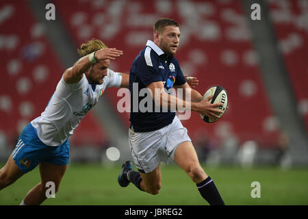 Finn Russell (SCO), Italien Vs Schottland offiziellen internen Testspiel, 10. Juni 2017 - Rugby: Nationalstadion, Sports Hub, Singapur. Bildnachweis: Haruhiko Otsuka / AFLO/Alamy Live News Stockfoto