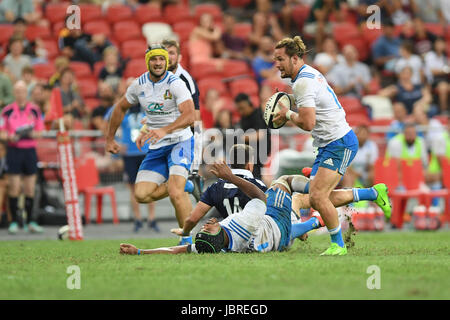 Campagnaro Michele (SCO) Italien Vs Schottland offiziellen internen Testspiel, 10. Juni 2017 - Rugby: Nationalstadion, Sports Hub, Singapur. Bildnachweis: Haruhiko Otsuka / AFLO/Alamy Live News Stockfoto