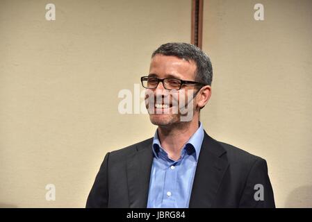 Köln, Deutschland. 11. Juni 2017. Die deutsch-brasilianische Philosopger Carlos Fraenkel, fotografiert auf dem fünften phil.cologne internationalen Festival der Philosophie in Köln, Deutschland, 11. Juni 2017. Foto: Horst Galuschka/Dpa/Alamy Live-Nachrichten Stockfoto