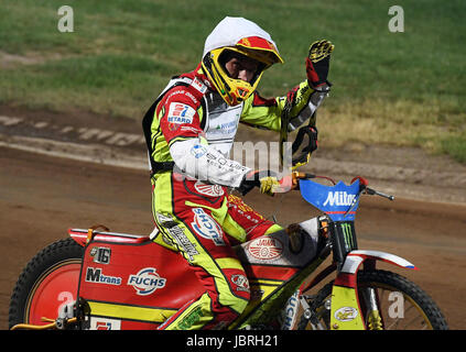 Prag, Tschechische Republik. 10. Juni 2017. Vaclav Milik aus dem tschechischen Wellen nach dem Grand Prix Tschechien, Speedway World Cup, in Prag, Tschechien am 10. Juni 2017. Bildnachweis: Katerina Sulova/CTK Foto/Alamy Live-Nachrichten Stockfoto