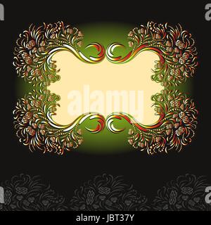 Die Vorlage für die Grußkarten mit ornament Stock Vektor