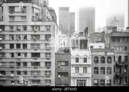 Ein nebliger Tag In New York City, USA. Stockfoto