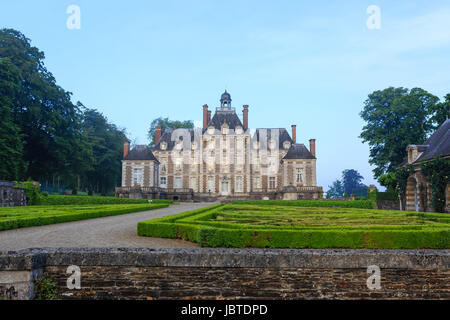 Frankreich, Calvados (14), Balleroy, Château de Balleroy À Aube / / Frankreich, Calvados, Balleroy Balleroy Schloss im Morgengrauen Stockfoto