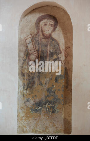 Frankreich, Orne (61), Domfront, Église Notre-Dame Sur l ' eau, Fresque / / Frankreich, Orne, Domfront, Notre-Dame Sur l ' Eau Kirche, Fresko Stockfoto