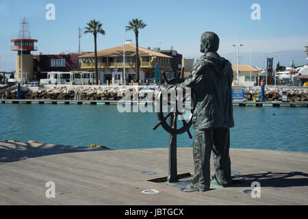 Denkmal in Vilamoura, Seemann, Portugal, Algarve, Denkmal in Vilamoura, Seefahrer Stockfoto