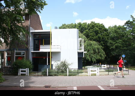 Rietveld Schröder Haus & Museum, entworfen von De Stijl Architekten Gerrit Rietveld in die 1920er Jahre, Utrecht, Niederlande. UNESCO-Weltkulturerbe. Stockfoto