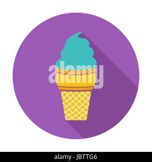Eis. Einzelne flache Farbe Symbol. Vektor-Illustration. Stock Vektor