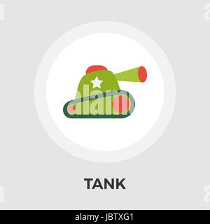 Tank-Spielzeug-Icon-Vektor. Flach-Symbol auf dem weißen Hintergrund isoliert. Editierbare EPS-Datei. Vektor-Illustration. Stock Vektor