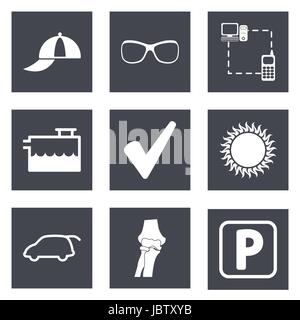 Symbole für Webdesign und Mobile Anwendungen set 13. Vektor-Illustration. Stock Vektor