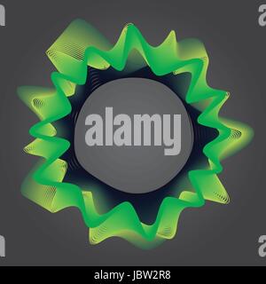Abstrakten Hintergrund einfache Linie. Design-Element der Zeilen mit gleichen zufällige und Lärm mit Grün und gelbe Farbe - Vektor-Illustration Stock Vektor