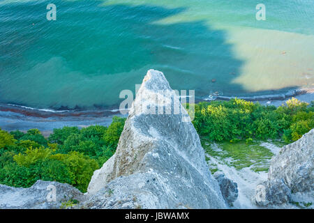 Blick vom Vicoria-Sicht, Klippe Küste in der Nähe von Koenigsstuhl, Insel Rügen Stockfoto