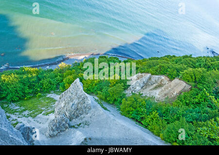 Blick vom Vicoria-Sicht, Klippe Küste in der Nähe von Koenigsstuhl, Insel Rügen Stockfoto