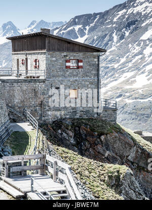 Berghütte Haus in den Bergen der Großglockner Gruppe Stockfoto