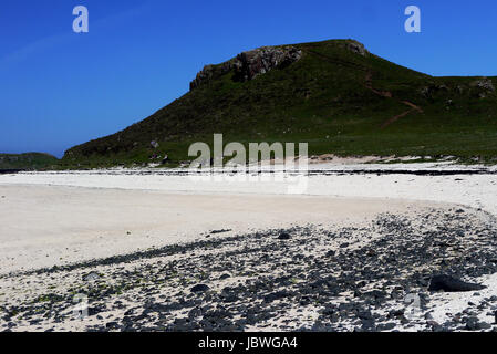 Verlassene Coral Beach in der Nähe von Claigan, Dunvagan, Isle Of Skye, Schottland, Vereinigtes Königreich Stockfoto