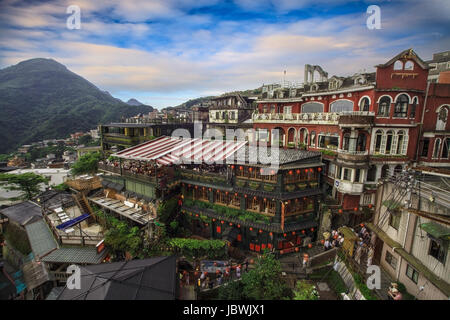 Hillside Teehäuser in Jiufen, Taiwan für Adv oder anderen Zweck Verwendung Stockfoto