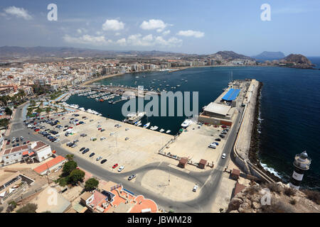 Mediterrane Stadt Aguilas, Provinz Murcia, Spanien Stockfoto