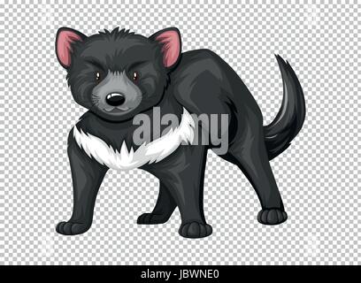 Tasmanische Teufel auf transparenten Hintergrund illustration Stock Vektor