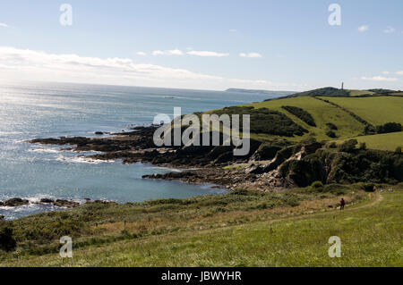 Der Heiligen Weg Küsten-Wanderweg ist eine uralte 27 Meile Strecke von Padstow in North Cornwall, Fowey in Süd Cornwall, Großbritannien.   Frühe christliche tra Stockfoto