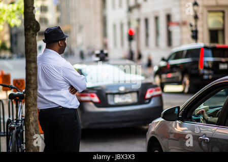 Menschen und Street View in Montreal Downtown Kanada Stockfoto