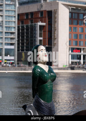 Zentrale Bibliothek OBA am Oosterdok Hafen, Amsterdam, Provinz Nord-Holland, Niederlande Stockfoto