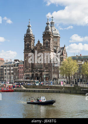 Nikolai Kirche Sint Nicolaaskerk Amsterdam, Provinz Nord-Holland, Niederlande Stockfoto