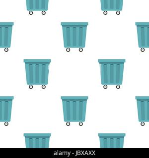 Im freien blauen Papierkorb kann nahtlose Muster Stock Vektor