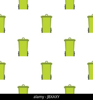 Grünen Müll bin Muster nahtlos Stock Vektor
