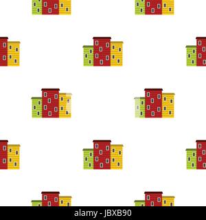 Bunte argentinischen Häuser Muster nahtlos Stock Vektor