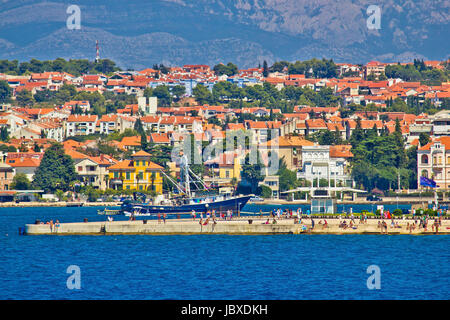 Zadar Waterfront Organe Blick auf das Meer, Dalmatien, Kroatien Stockfoto