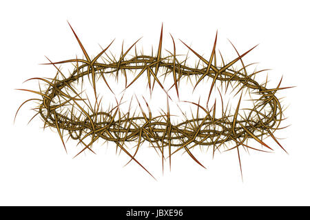 Beispiel für eine Krone aus Dornen wie die auf Jesus Christus gelegt. Stockfoto