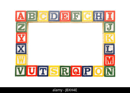 Ein Alphabet-Frame für das Einfügen von Bildern oder Kopie. Stockfoto