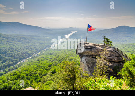 Chimney Rock im Chimney Rock State Park in North Carolina, USA. Stockfoto