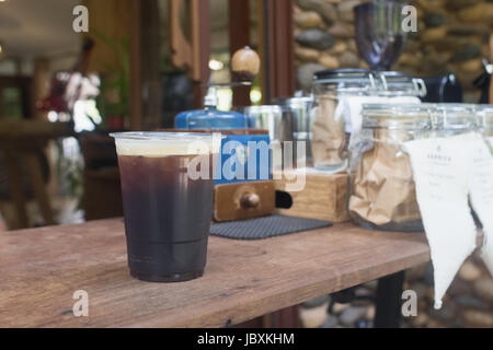 Stickstoff infundierten Kaffee Verwendung Arabica-Bohne. Stockfoto