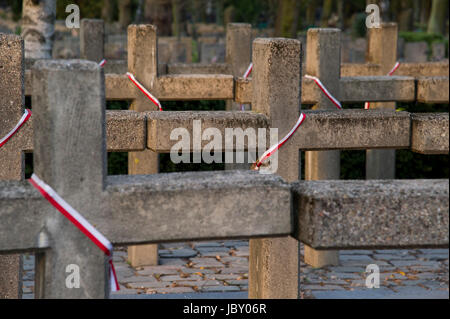 Gräber des Warschauer Aufstandes Kämpfer auf Powazki Militär Friedhof (Cmentarz Wojskowy Na Powazkach) in Warschau 5. April 2017 © Wojciech Strozyk / A Stockfoto