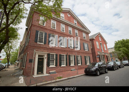 historische Gebäude aus rotem Backstein entwickelt in Büros auf Cherry street und 4. Philadelphia USA Stockfoto