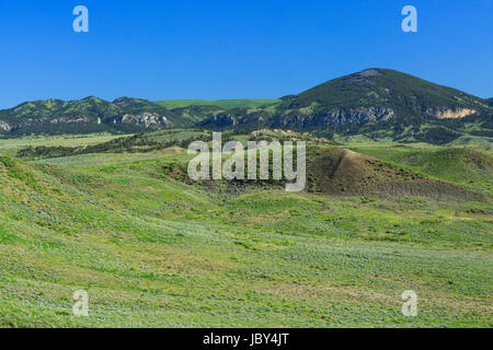 wenig Rocky Mountains über die Prärie in der Nähe von schlichteten, montana Stockfoto