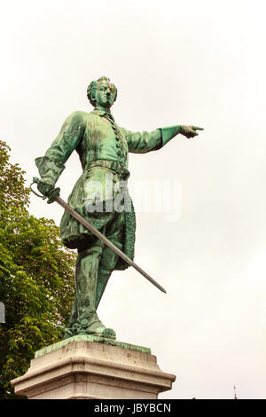 Statue von König Karl XII (Karl XII) in Stockholm, Schweden Stockfoto