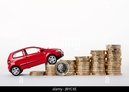 Steigenden Kosten des Autofahrens. Stockfoto