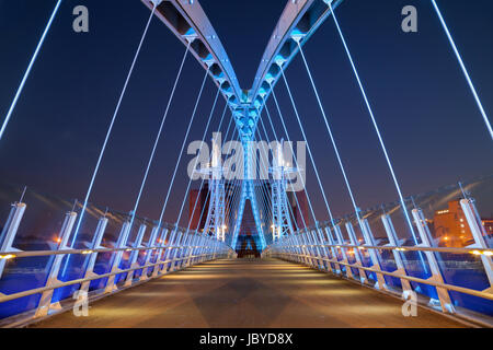 Lowry-Brücke, Salford Quays, Manchester Stockfoto