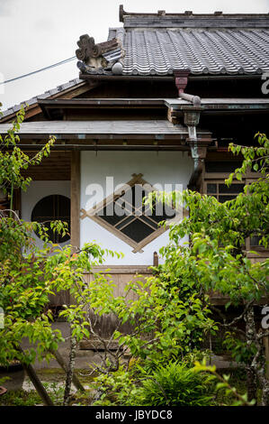 Japanischer Garten.  Chiran Samurai Häuser, Kagoshima, Kyushu, Japan Stockfoto