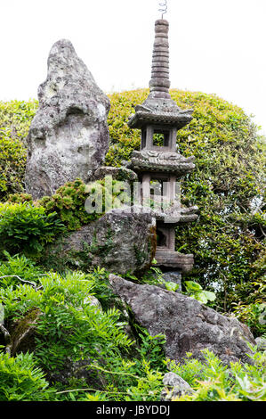 Japanischer Garten.  Chiran Samurai Häuser, Kagoshima, Kyushu, Japan Stockfoto