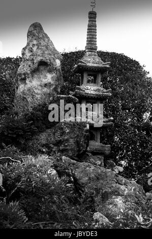 Japanischer Garten.  Chiran Samurai Häuser, Kagoshima, Kyushu, Japan Stockfoto