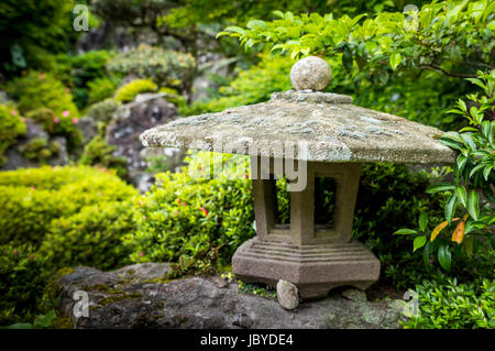 Japanischer Garten.  Chiran Samurai Häuser, Kagoshima, Kyushu, Japan Stockfoto