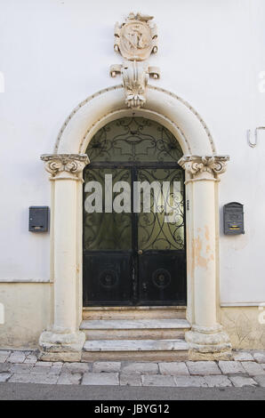 Historischen Palast. Corigliano Hartweizenpasta. Puglia. Italien. Stockfoto