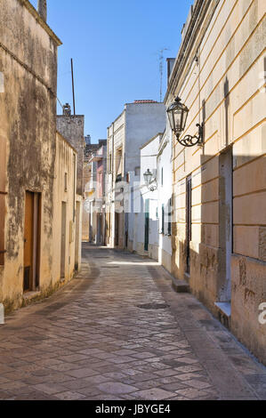 Gasse. Corigliano Hartweizenpasta. Puglia. Italien. Stockfoto