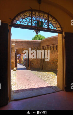 Das Castello Sforzesco. Dozza. Emilia-Romagna. Italien. Stockfoto