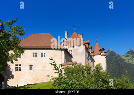 Gruyeres Schloss Château de Gruyère Stockfoto