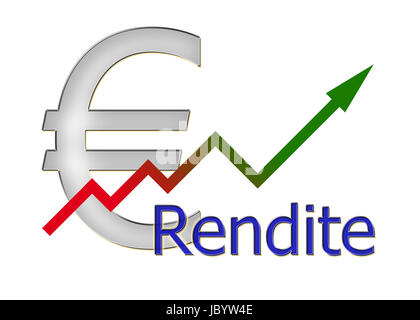 Diagramm Aufsteigend Laufzeitfonds Mit Farbverlauf Und Euro-Symbol Stockfoto