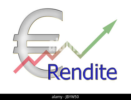 Diagramm Aufsteigend Laufzeitfonds Mit Farbverlauf Und Euro-Symbol Stockfoto